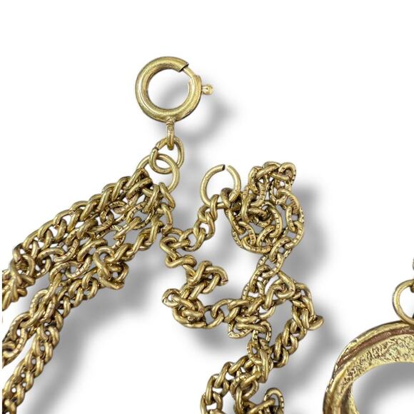 VINTAGE NECKLACE LONG GOLD TONE 50 inch - Picture 4 of 5